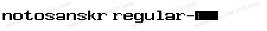 notosanskr regular字体转换